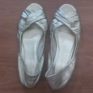 Cole haan gold metallic flats